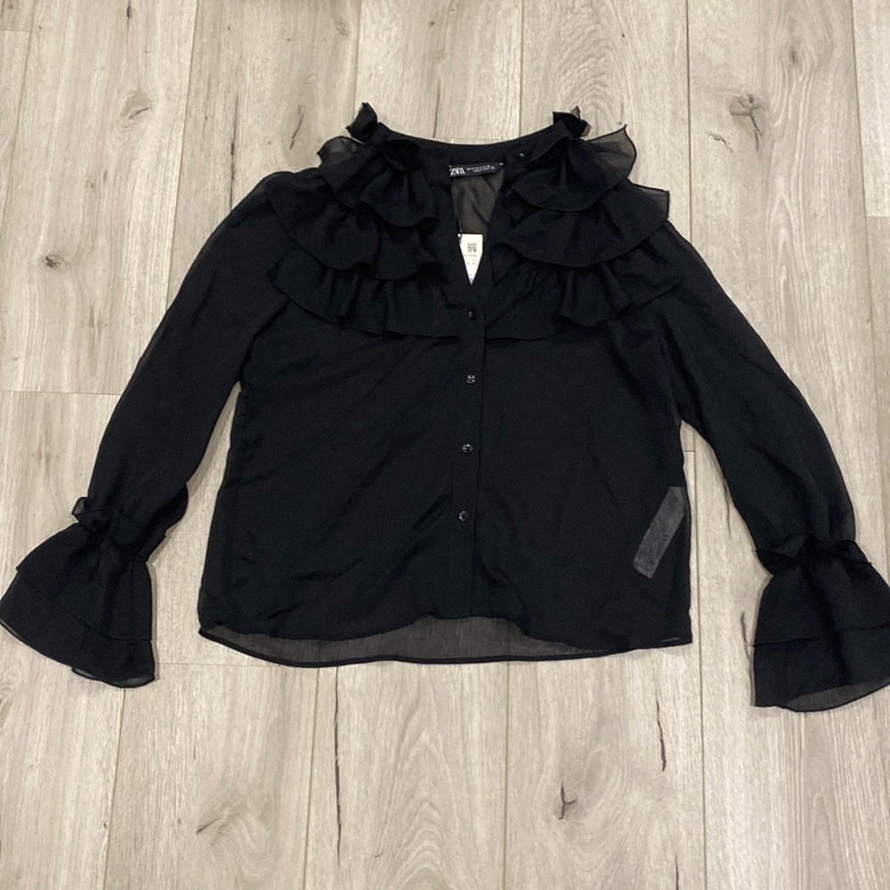 Zara black blouse; size medium